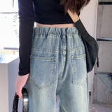 ウエストゴムワイドデニムパンツ | LADY LIKE | 詳細画像12
