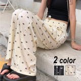 ミニリボン柄ワイドイージーパンツ | LADY LIKE | 詳細画像1