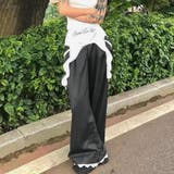 【春夏新作】レイヤーデザインレース付きワイドパンツ | LADY LIKE | 詳細画像12