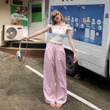 【春夏新作】ウエストゴムストライプワイドイージーパンツ | LADY LIKE | 詳細画像26