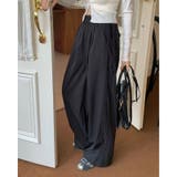 ブラック | 【春夏新作】サイドレースワイドイージーパンツ | LADY LIKE 