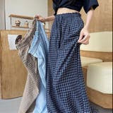 【春夏新作】チェック柄ワイドイージーパンツ | LADY LIKE  | 詳細画像1 