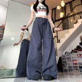 【春夏新作】チェック柄ワイドイージーパンツ | LADY LIKE  | 詳細画像10 