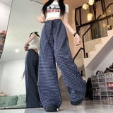 【春夏新作】チェック柄ワイドイージーパンツ | LADY LIKE  | 詳細画像11 