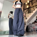 【春夏新作】チェック柄ワイドイージーパンツ | LADY LIKE  | 詳細画像12 