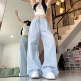 【春夏新作】チェック柄ワイドイージーパンツ | LADY LIKE  | 詳細画像4 