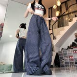 【春夏新作】チェック柄ワイドイージーパンツ | LADY LIKE  | 詳細画像8 