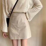 フェイクレザー台形ミニスカート | LADY LIKE  | 詳細画像11 