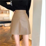 フェイクレザー台形ミニスカート | LADY LIKE  | 詳細画像12 