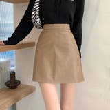 フェイクレザー台形ミニスカート | LADY LIKE  | 詳細画像13 