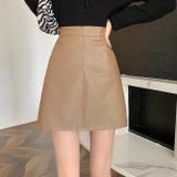 フェイクレザー台形ミニスカート | LADY LIKE  | 詳細画像14 