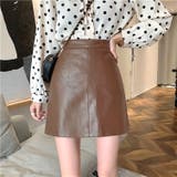 フェイクレザー台形ミニスカート | LADY LIKE  | 詳細画像22 