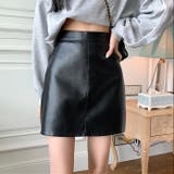 フェイクレザー台形ミニスカート | LADY LIKE  | 詳細画像23 