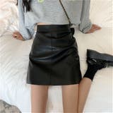 フェイクレザー台形ミニスカート | LADY LIKE  | 詳細画像26 