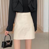 フェイクレザー台形ミニスカート | LADY LIKE  | 詳細画像31 