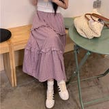 ミニチェック柄3段ティアードロングスカート | LADY LIKE  | 詳細画像8 