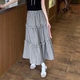 ミニチェック柄3段ティアードロングスカート | LADY LIKE  | 詳細画像9 