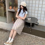 【春夏新作】バイアスチェックセミフレアスカート | LADY LIKE | 詳細画像17