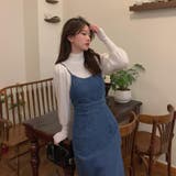バックリボンデニムキャミワンピース ロング丈 ロングワンピ | LADY LIKE | 詳細画像10