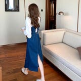 バックリボンデニムキャミワンピース ロング丈 ロングワンピ | LADY LIKE | 詳細画像11