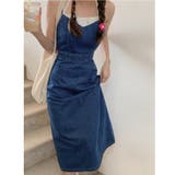 バックリボンデニムキャミワンピース ロング丈 ロングワンピ | LADY LIKE | 詳細画像12