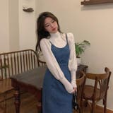 バックリボンデニムキャミワンピース ロング丈 ロングワンピ | LADY LIKE | 詳細画像9