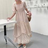 重ねスカートロングワンピース ボリューム袖 フェミニン | LADY LIKE | 詳細画像2