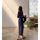 ドルマンスリーブ七分袖シャツワンピース ロング丈 ふんわり | LADY LIKE  | 詳細画像10 