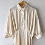 ドルマンスリーブ七分袖シャツワンピース ロング丈 ふんわり | LADY LIKE  | 詳細画像11 