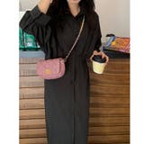ドルマンスリーブ七分袖シャツワンピース ロング丈 ふんわり | LADY LIKE  | 詳細画像2 