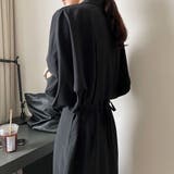 ドルマンスリーブ七分袖シャツワンピース ロング丈 ふんわり | LADY LIKE  | 詳細画像5 