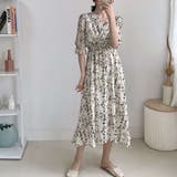 花柄シフォンカシュクールワンピース | LADY LIKE | 詳細画像10