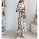 花柄シフォンカシュクールワンピース | LADY LIKE | 詳細画像11