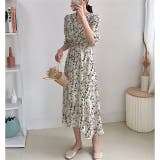 花柄シフォンカシュクールワンピース | LADY LIKE | 詳細画像13
