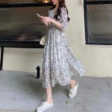 花柄シフォンカシュクールワンピース | LADY LIKE | 詳細画像3