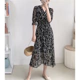 花柄シフォンカシュクールワンピース | LADY LIKE | 詳細画像6