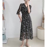 花柄シフォンカシュクールワンピース | LADY LIKE | 詳細画像9