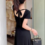 バックリボン半袖ロングワンピース | LADY LIKE | 詳細画像2