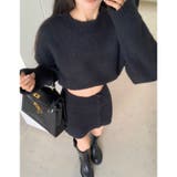 ボタンスカート付きクロップド丈ニットセットアップ | LADY LIKE  | 詳細画像10 