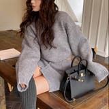 ボタンスカート付きクロップド丈ニットセットアップ | LADY LIKE  | 詳細画像3 