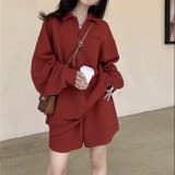 【春夏新作】ショートパンツ付きオーバーサイズスキッパーセットアップ | LADY LIKE | 詳細画像3