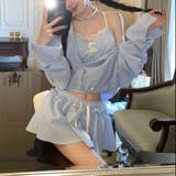 【春夏新作】ミニスカート付きバルーンシャツセットアップ | LADY LIKE  | 詳細画像10 