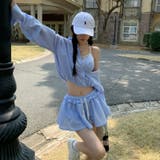 【春夏新作】ミニスカート付きバルーンシャツセットアップ | LADY LIKE  | 詳細画像8 