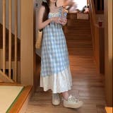【春夏新作】レイヤード風チェック柄キャミワンピース | LADY LIKE | 詳細画像10