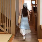 【春夏新作】レイヤード風チェック柄キャミワンピース | LADY LIKE | 詳細画像14