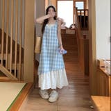 【春夏新作】レイヤード風チェック柄キャミワンピース | LADY LIKE | 詳細画像15
