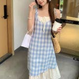 【春夏新作】レイヤード風チェック柄キャミワンピース | LADY LIKE | 詳細画像16