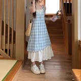 【春夏新作】レイヤード風チェック柄キャミワンピース | LADY LIKE | 詳細画像17