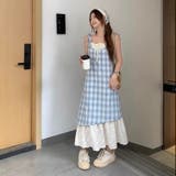 【春夏新作】レイヤード風チェック柄キャミワンピース | LADY LIKE | 詳細画像19
