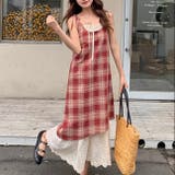 【春夏新作】レイヤード風チェック柄キャミワンピース | LADY LIKE | 詳細画像22